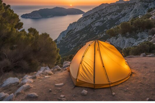 Bivouac vue sur mer